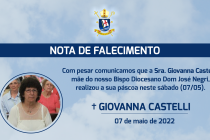 Sra. Giovanna Castelli, mãe do nosso Bispo Diocesano Dom José Negri, realizou a sua páscoa neste sábado (07/05).