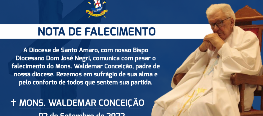 Nota de Falecimento: Monsenhor Waldemar Conceição