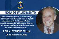 Nota de Falecimento: Sr. Alexandre Pellin, funcionário da Cúria Diocesana, faz sua páscoa aos 77 anos
