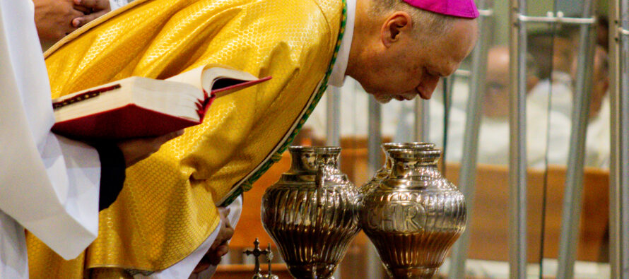 Missa dos Santos Óleos é celebrada no Santuário Mãe de Deus com todo o clero, religiosos e fiéis da Diocese de Santo Amaro